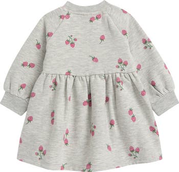 Print Long Sleeve Sweatshirt Dress