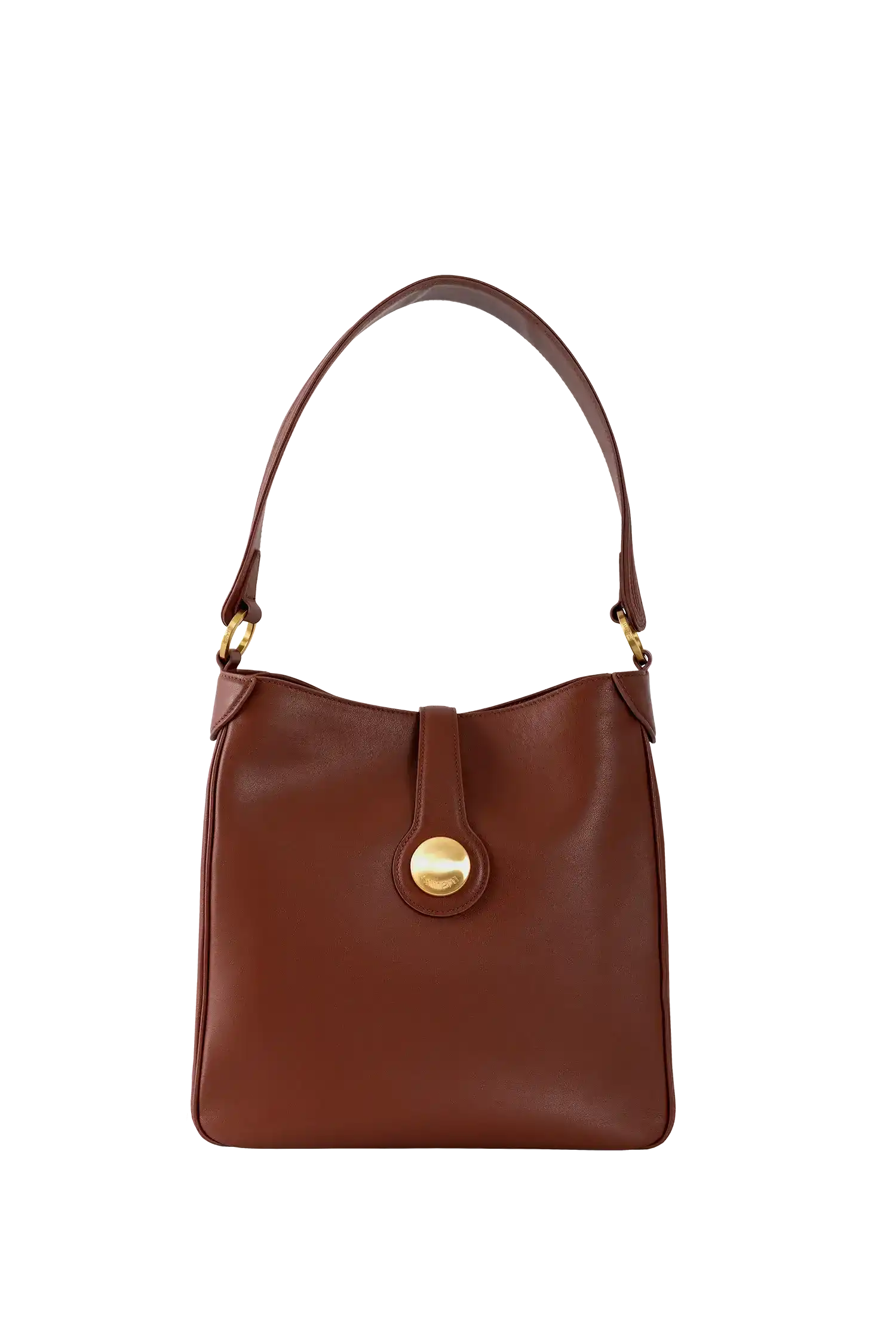 Esthera 9AM Leather Shoulder Bag, Main, color, Brown