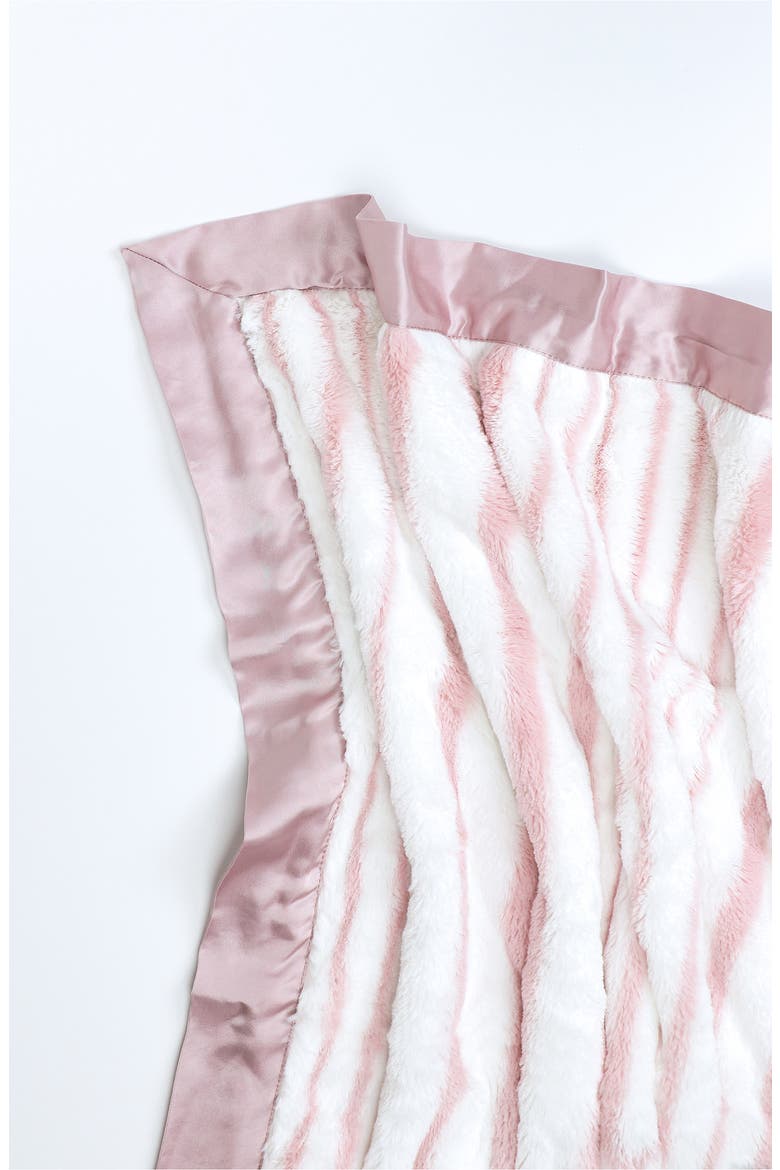 Luxe Strand Faux Fur Blanket, Alternate, color, DUSTY PINK