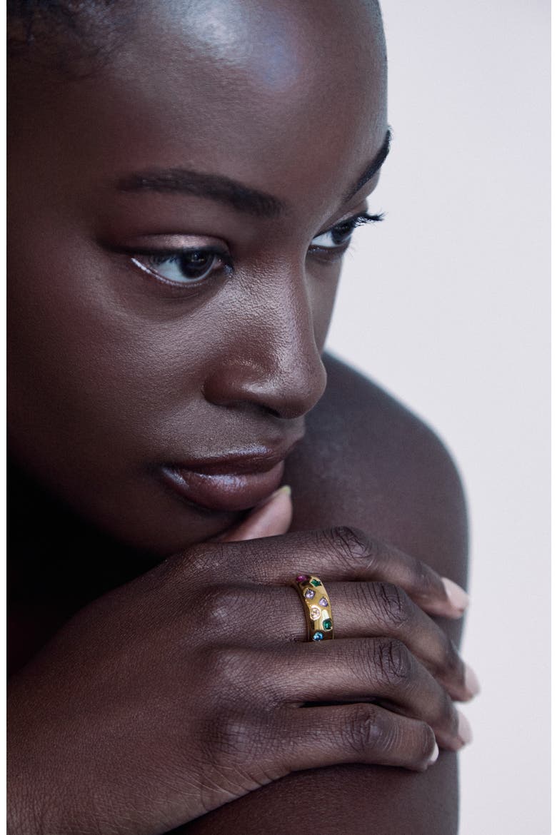 Dome Gemstone Statement Ring, Alternate, color, Gold Multicolor