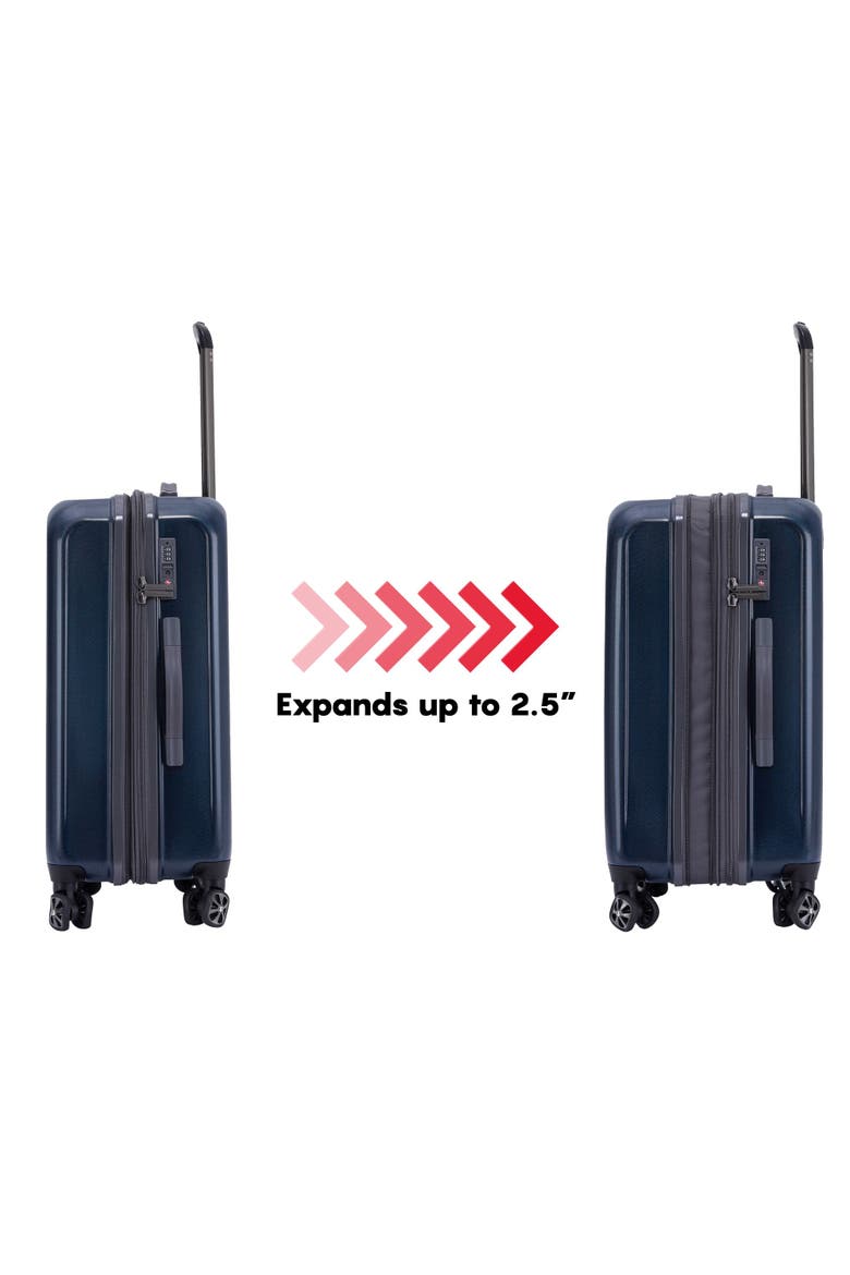 Rails 25 Inch Expandable Hardside Upright Suitcase, Alternate, color, Carbon Blue