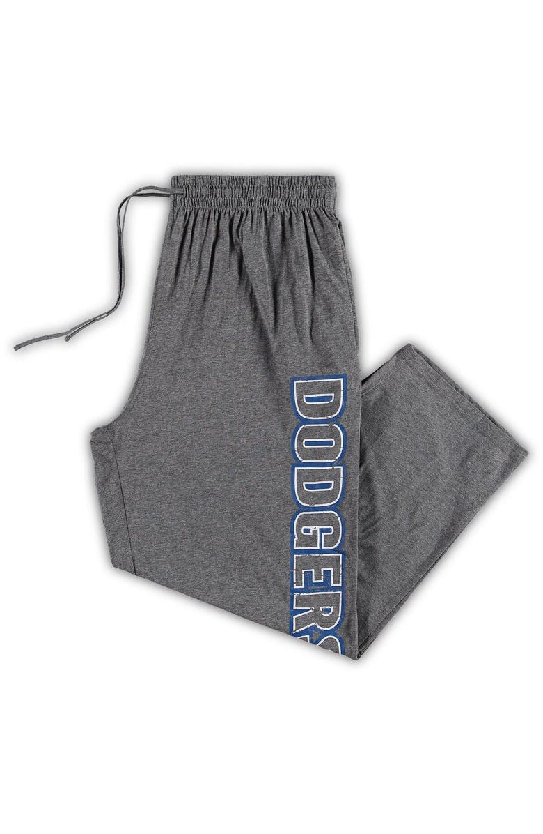 PROFILE Men's Heathered Charcoal Los Angeles Dodgers Jersey Sleep Pants, Alternate, color,