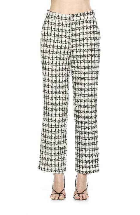 High Waist Tweed Pants