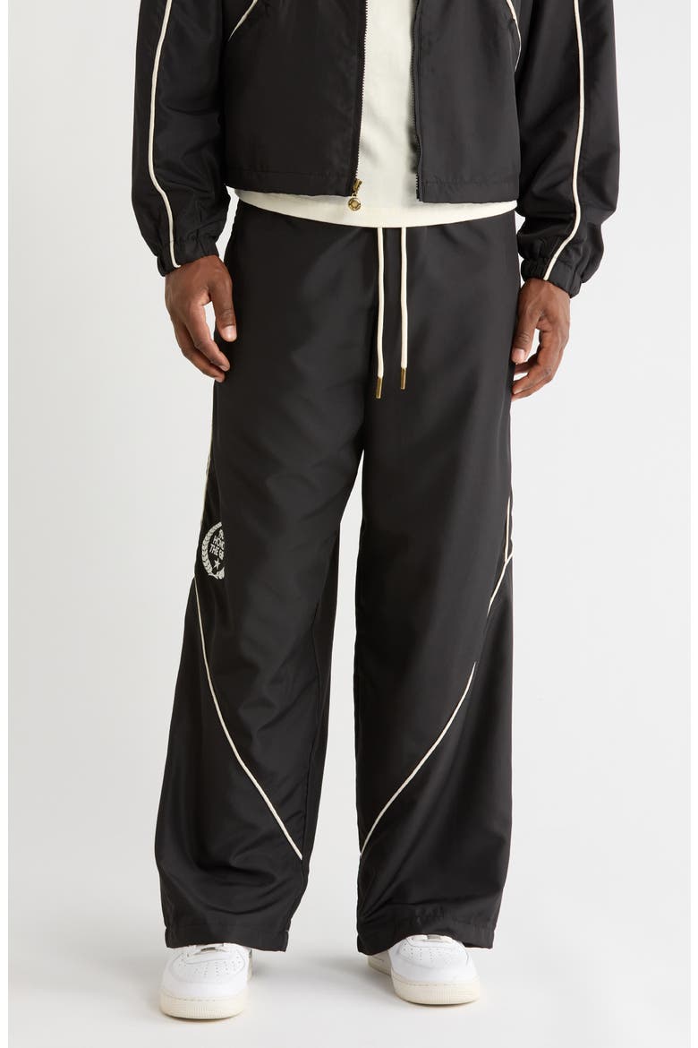Honeycomb Track Pants, Main, color, BLACK