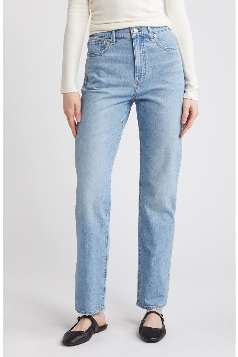 The '90s High Waist Straight Leg Jeans, Main, color, FERMAN WASH