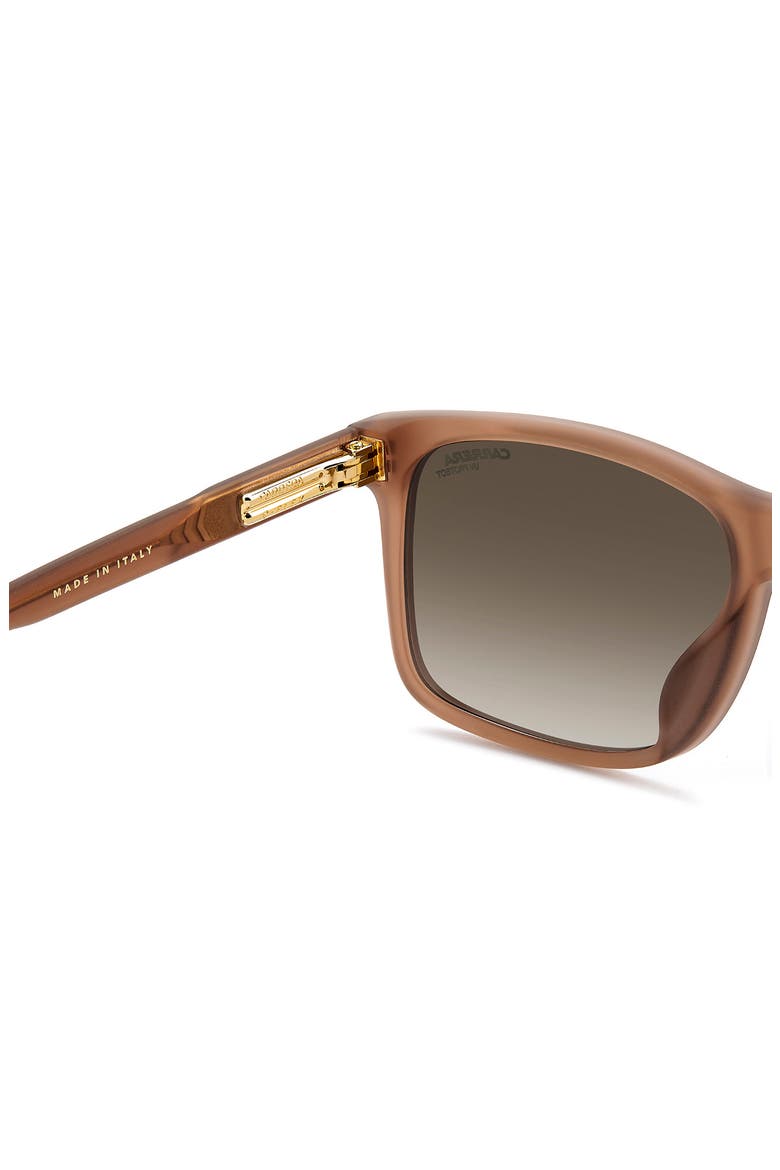 C Flex 57mm Gradient Rectangle Sunglasses, Alternate, color, MATTE BROWN