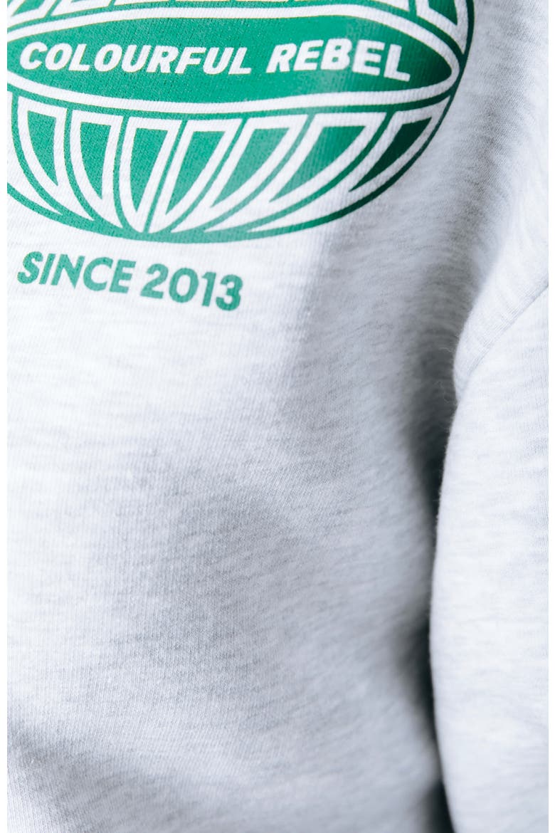 Racer Logo Dropped Shoulder Sweat, Alternate, color, Light grey melange