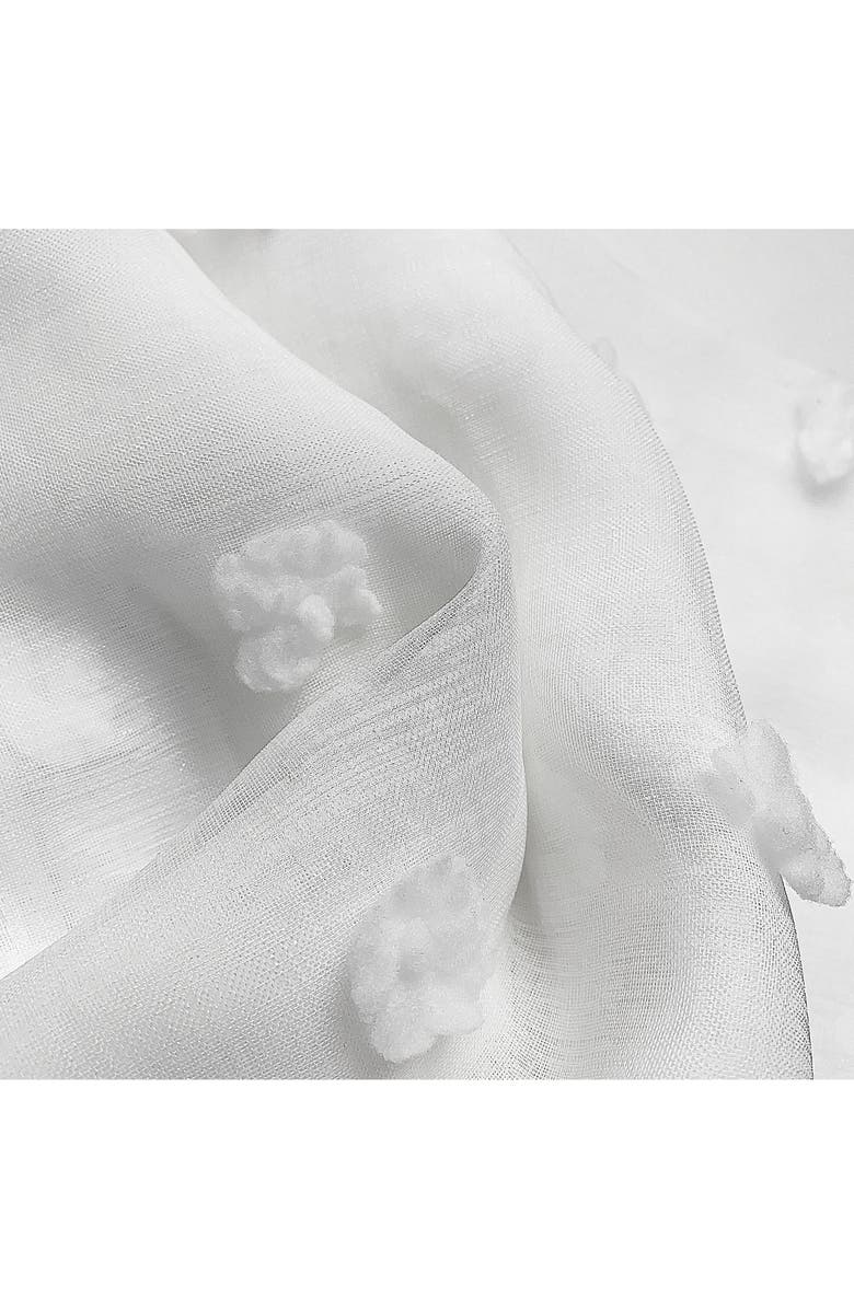 DAINTY HOME Snowball Set of 2 Sheer Panel Curtains, Alternate, color, 