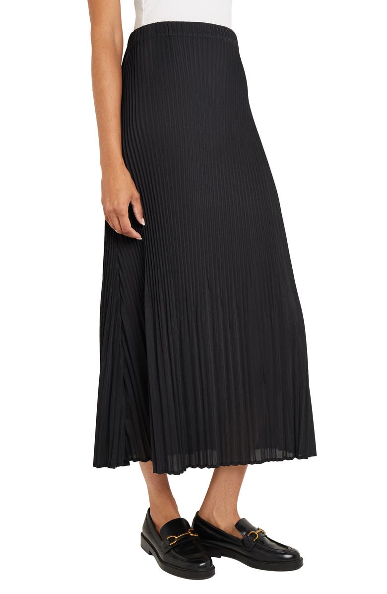 Misook Pleat Crêpe de Chine Skirt, Alternate, color, 