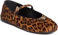 Prada Logo Genuine Calf Hair Mary Jane