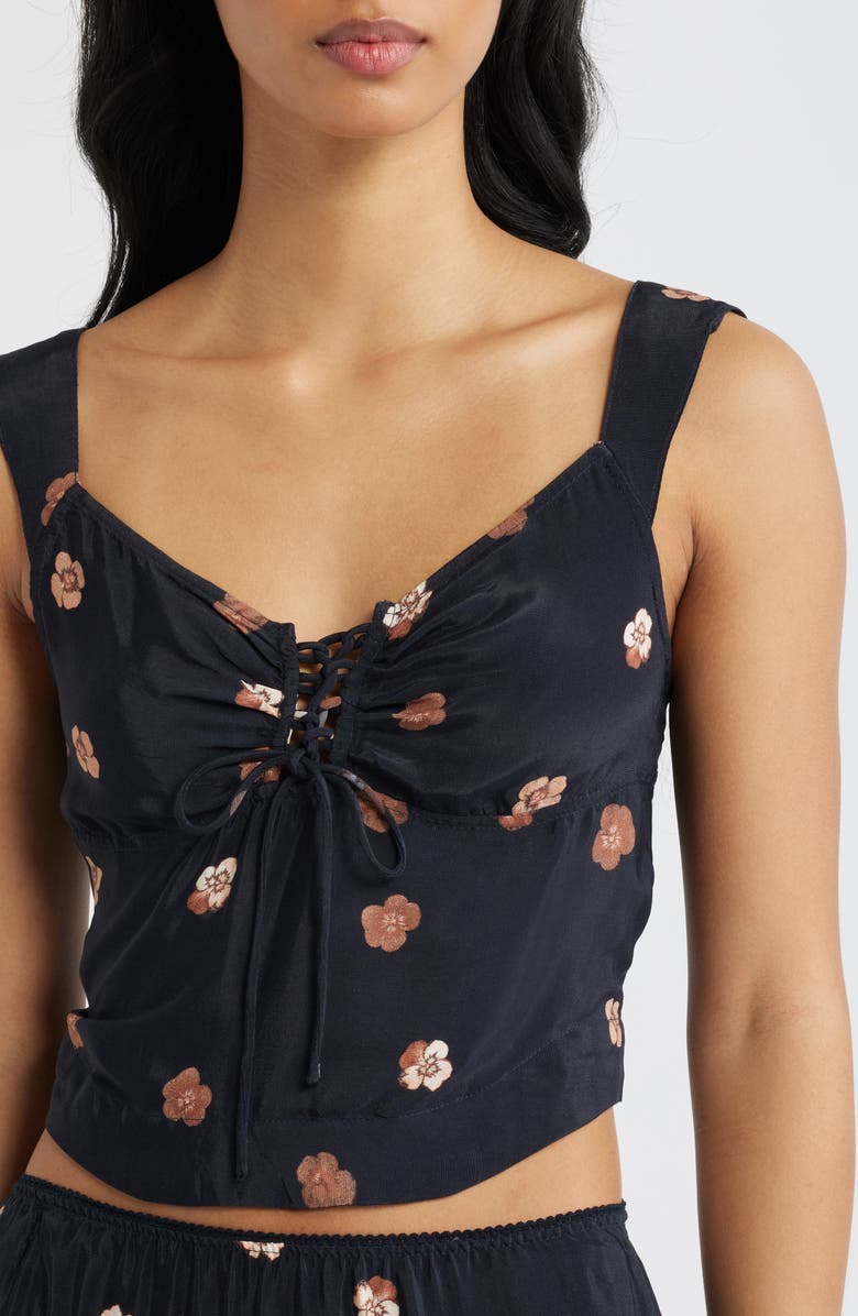 Free People Of the Season Floral Print Tank & Maxi Skirt Set, Alternate, color, Espresso Combo