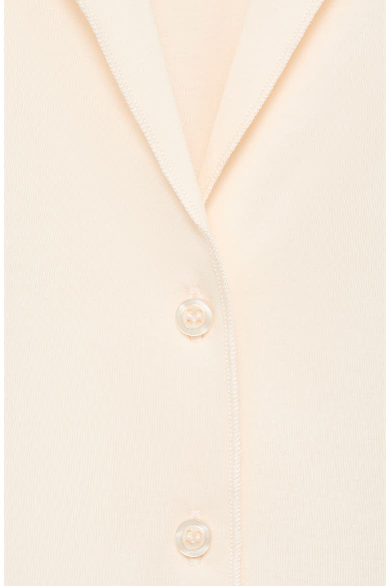 Long-Sleeve Cotton Pajama Shirt, Alternate, color, VANILLA