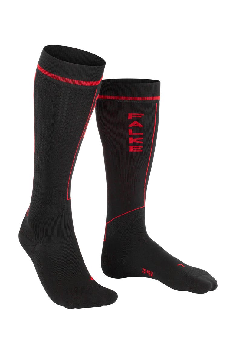 Impulse Knee High Running Socks, Alternate, color, Black