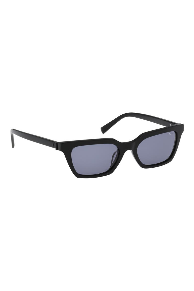 52mm Cat Eye Sunglasses, Alternate, color, SHINY BLACK / SMOKE