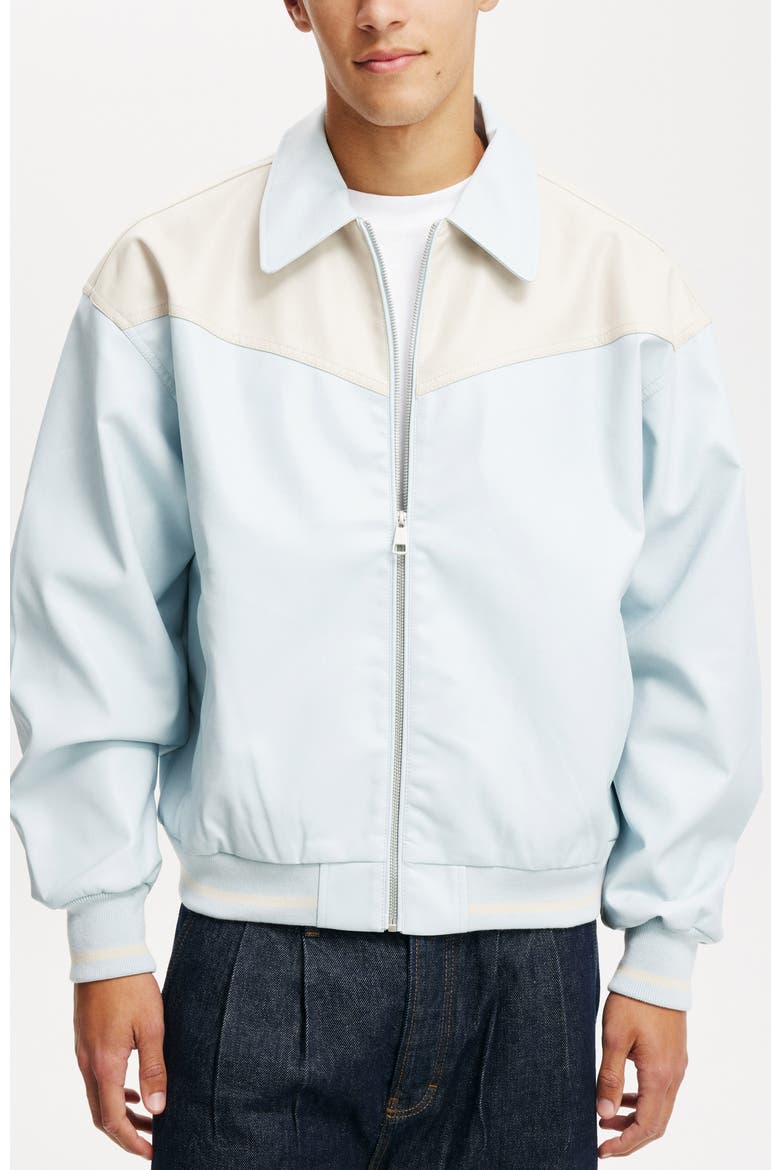 Men's Faux Leather Western Jacket, Main, color, Ice
