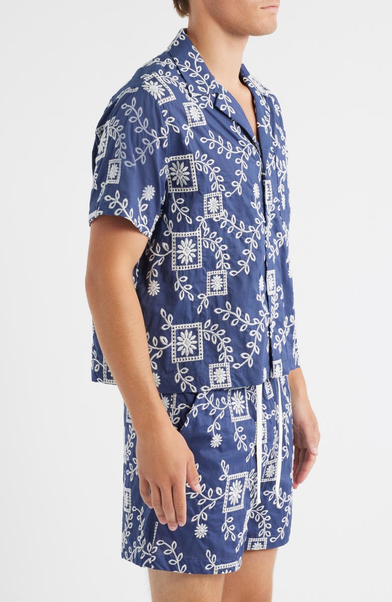 RIZORT Grecion Camp Shirt, Alternate, color, Blue