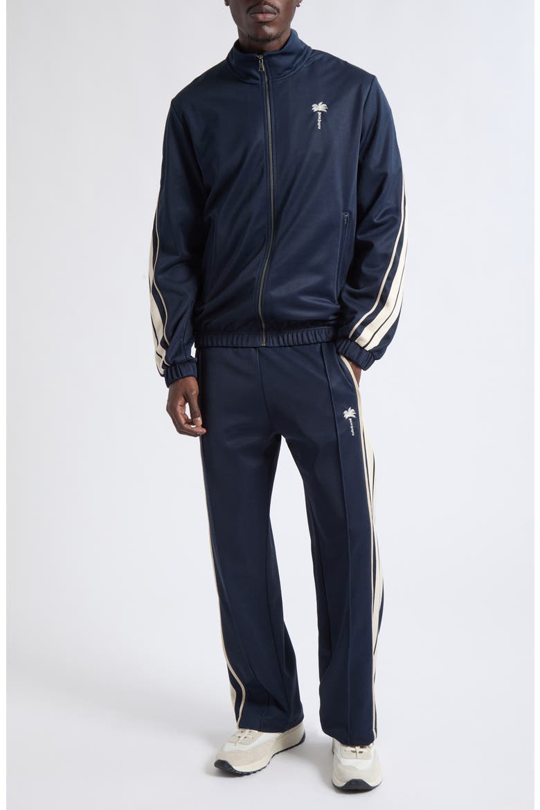 Palm Tree Stripe Track Pants, Alternate, color, NAVY BLUE - OFF WHITE