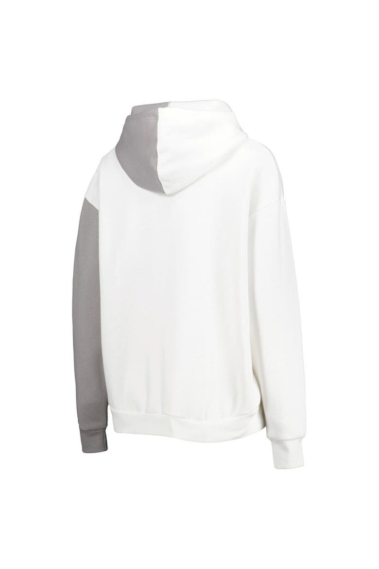 Women's Gameday Couture Gray/White USC Trojans Split Pullover Hoodie, Alternate, color, White