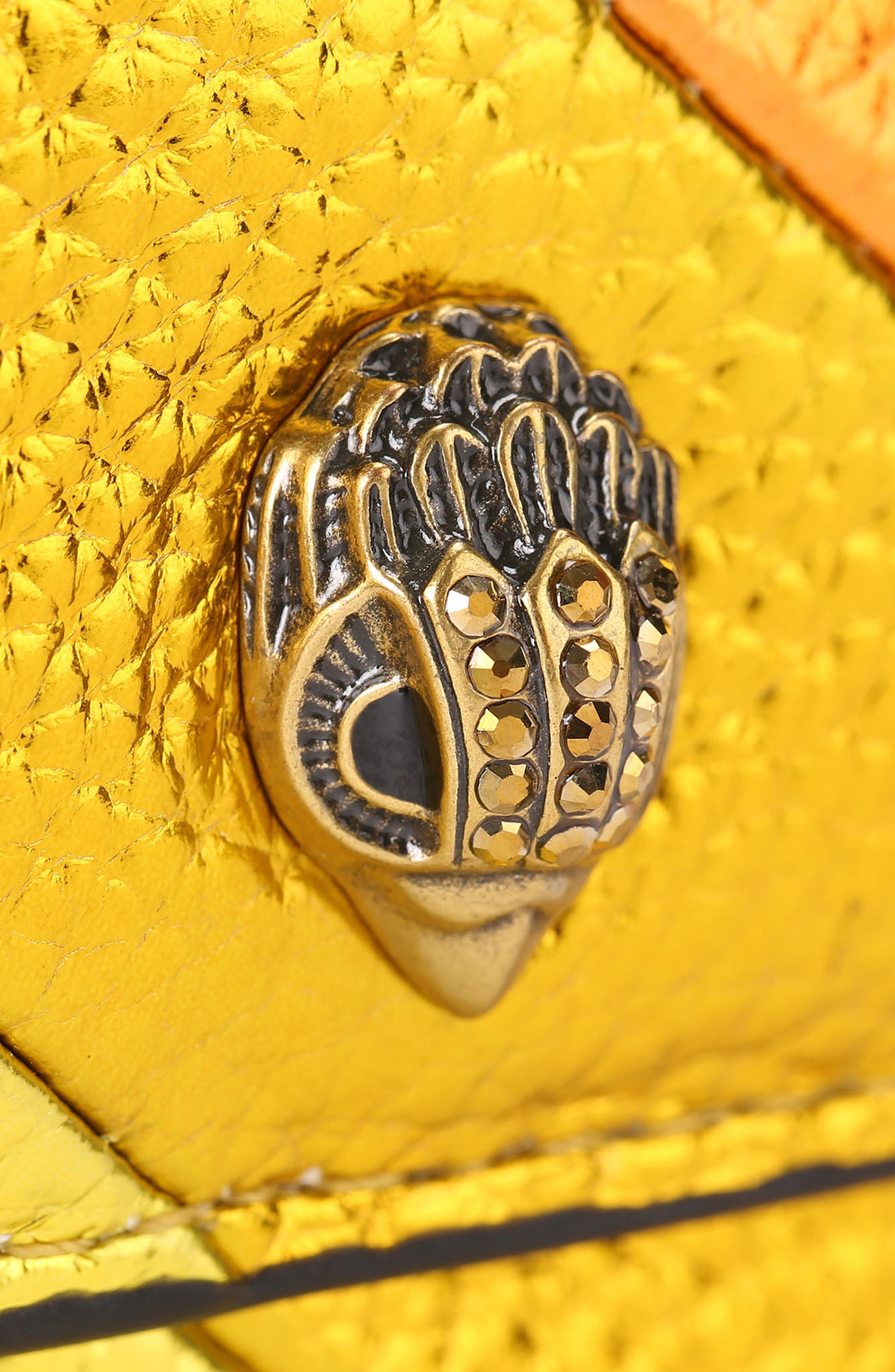 Kurt Geiger London Micro Kensington Metallic Faux Leather Crossbody Bag, Alternate, color, 