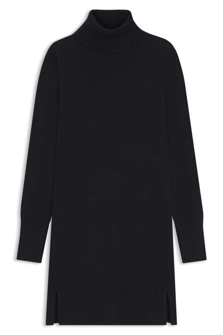 Feringatessa Long Sleeve Turtleneck Virgin Wool Blend Sweater Dress, Alternate, color, DARK BLUE