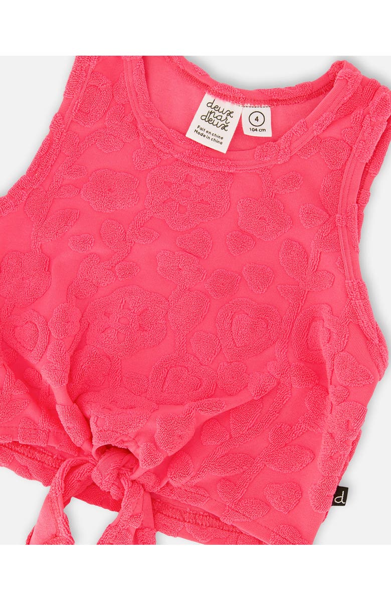 Deux par Deux Terry Tank Top with Elastic Waist Shorts Set, Alternate, color, Pink