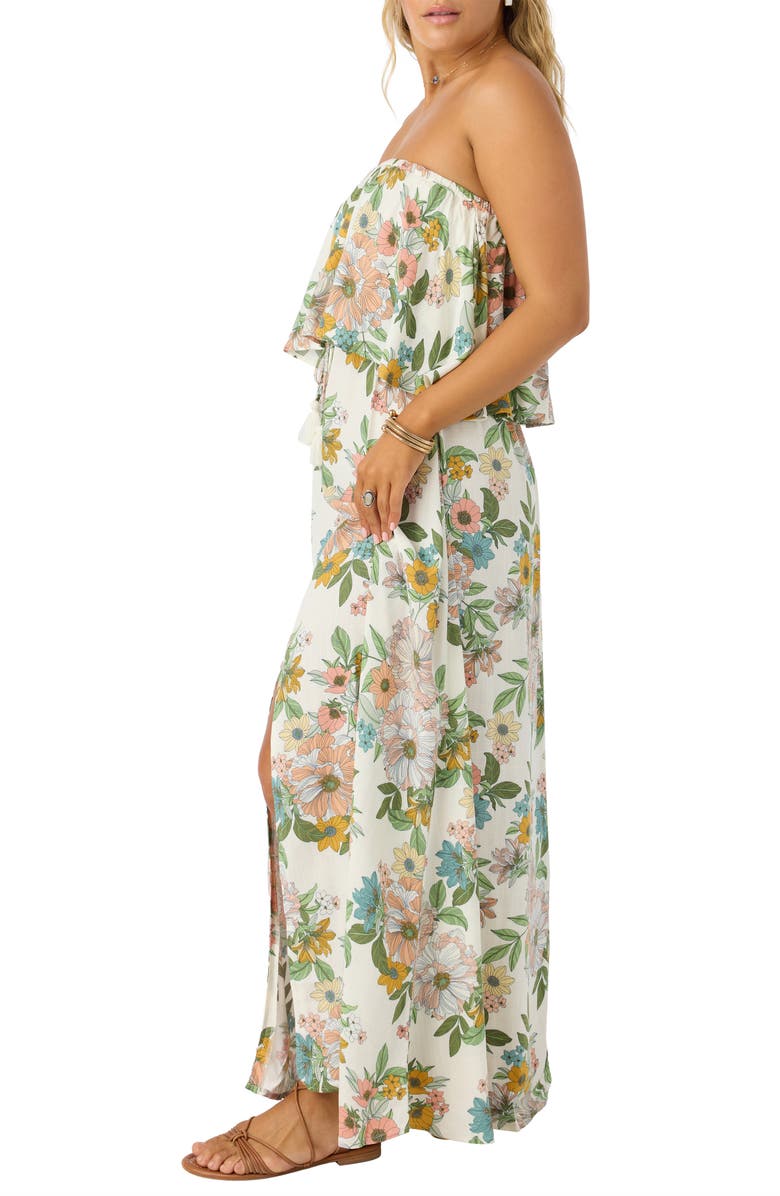 O'Neill Sadie Floral Strapless Maxi Sundress, Alternate, color, 