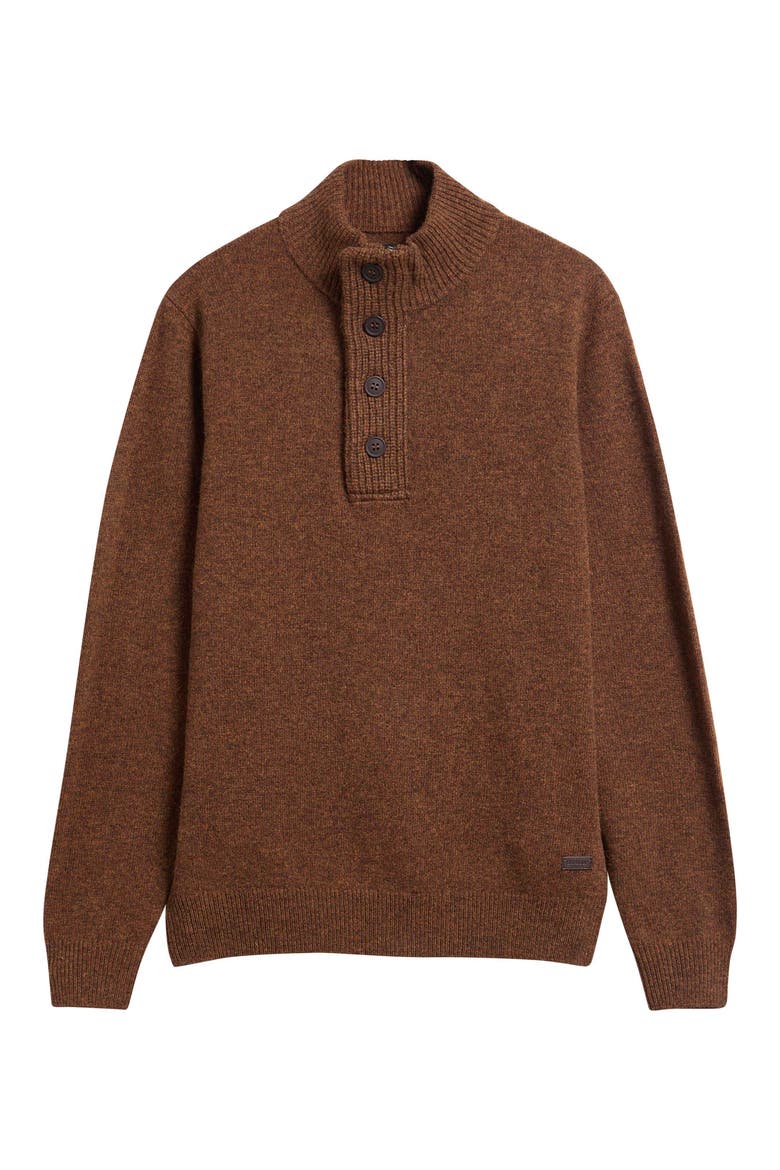 Patch Wool Quarter Zip Pullover, Alternate, color, BRACKEN