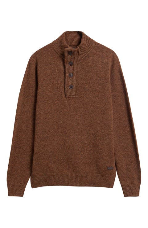 Patch Wool Quarter Zip Pullover