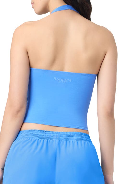 Shop Florence By Mills Terry Halter Crop Top In Regatta