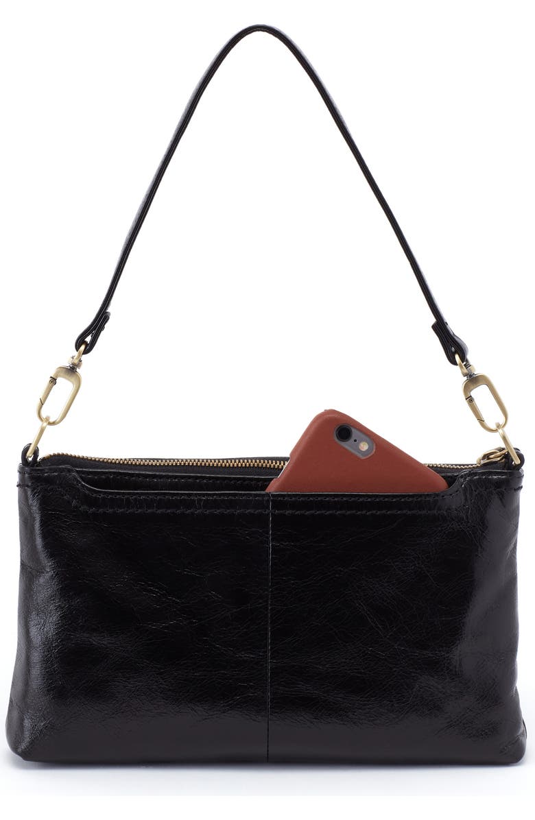 HOBO Darcy Convertible Leather Crossbody Bag, Alternate, color, Black
