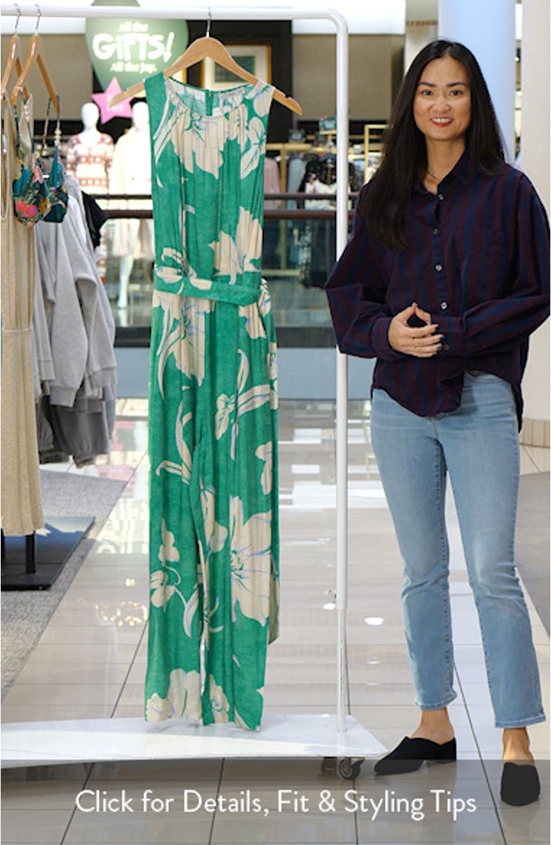 Belted Sleeveless Wide Leg Jumpsuit, sales video thumbnail