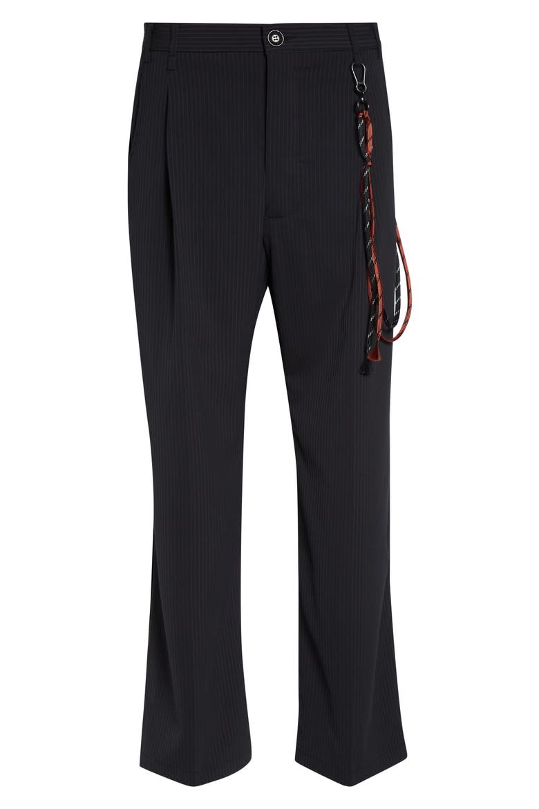 Pleated Loose Fit Pants, Alternate, color, NAVY