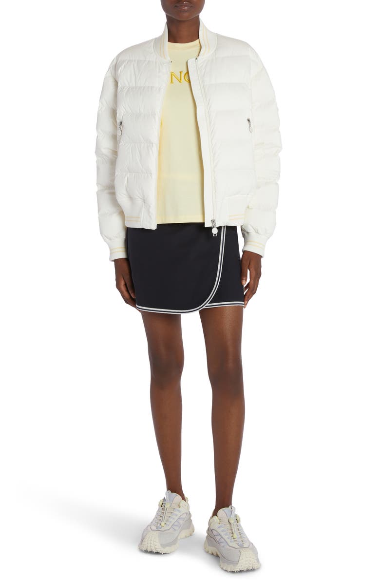 Moncler Argo Down Bomber Jacket, Alternate, color, 