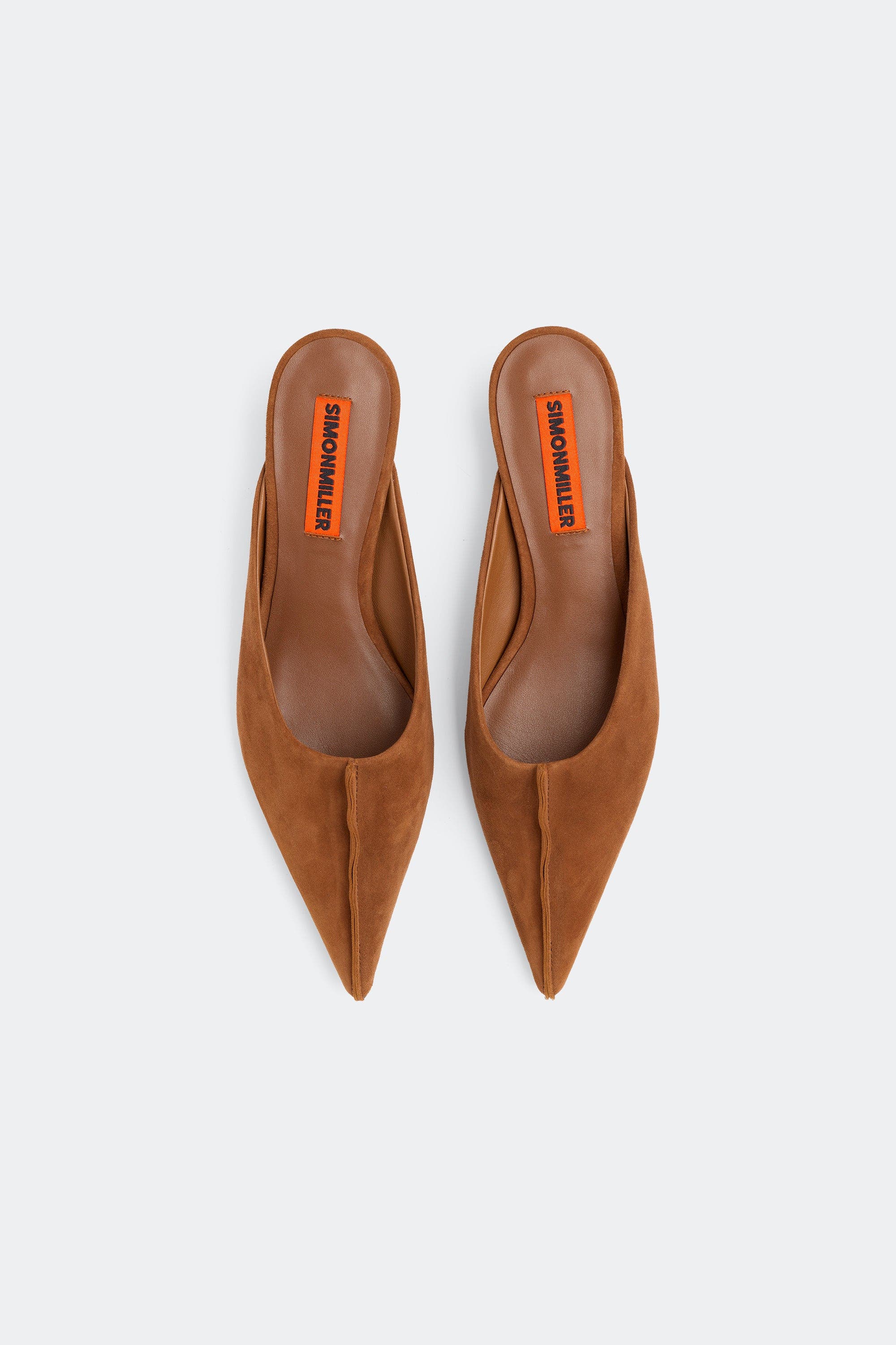 Suede Arrow Mule, Alternate, color, Sepia Brown