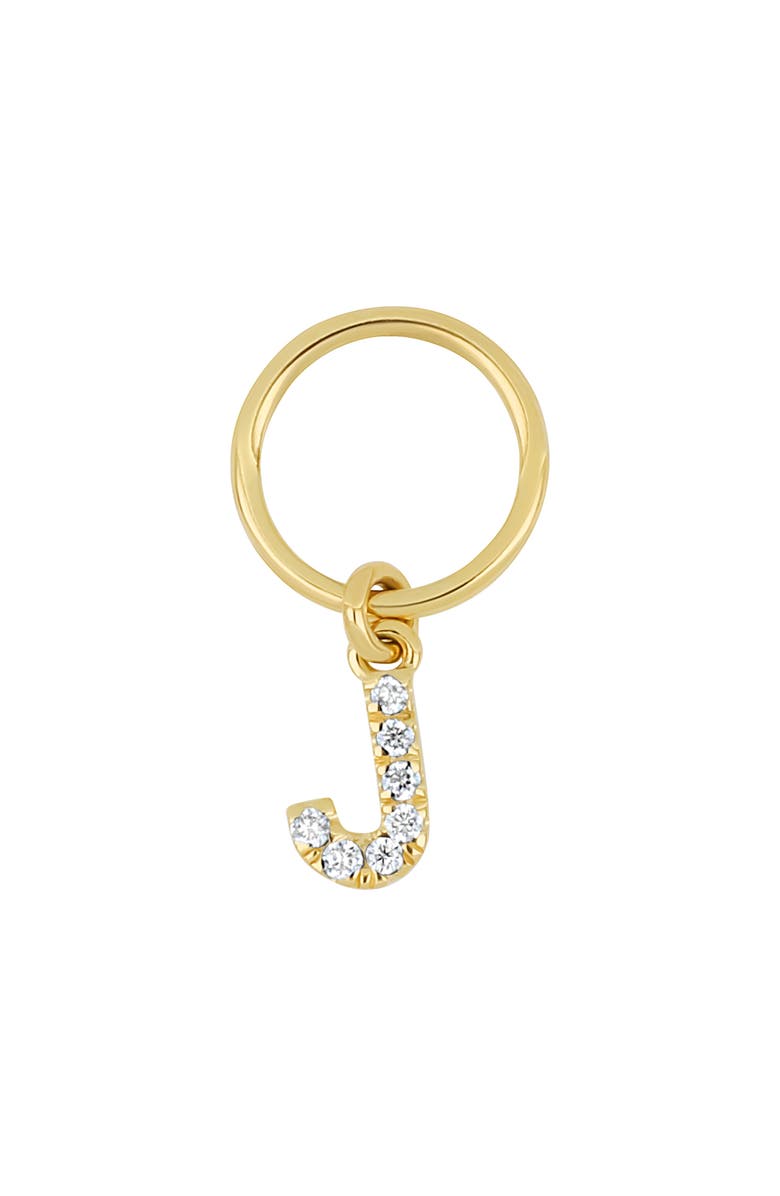 Bony Levy Icon Pavé Diamond 'J' Charm, Main, color, 
