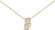 Haus of Brilliance 14K Yellow Gold 1 1/2 cttw Diamond Geometric Pendant Necklace