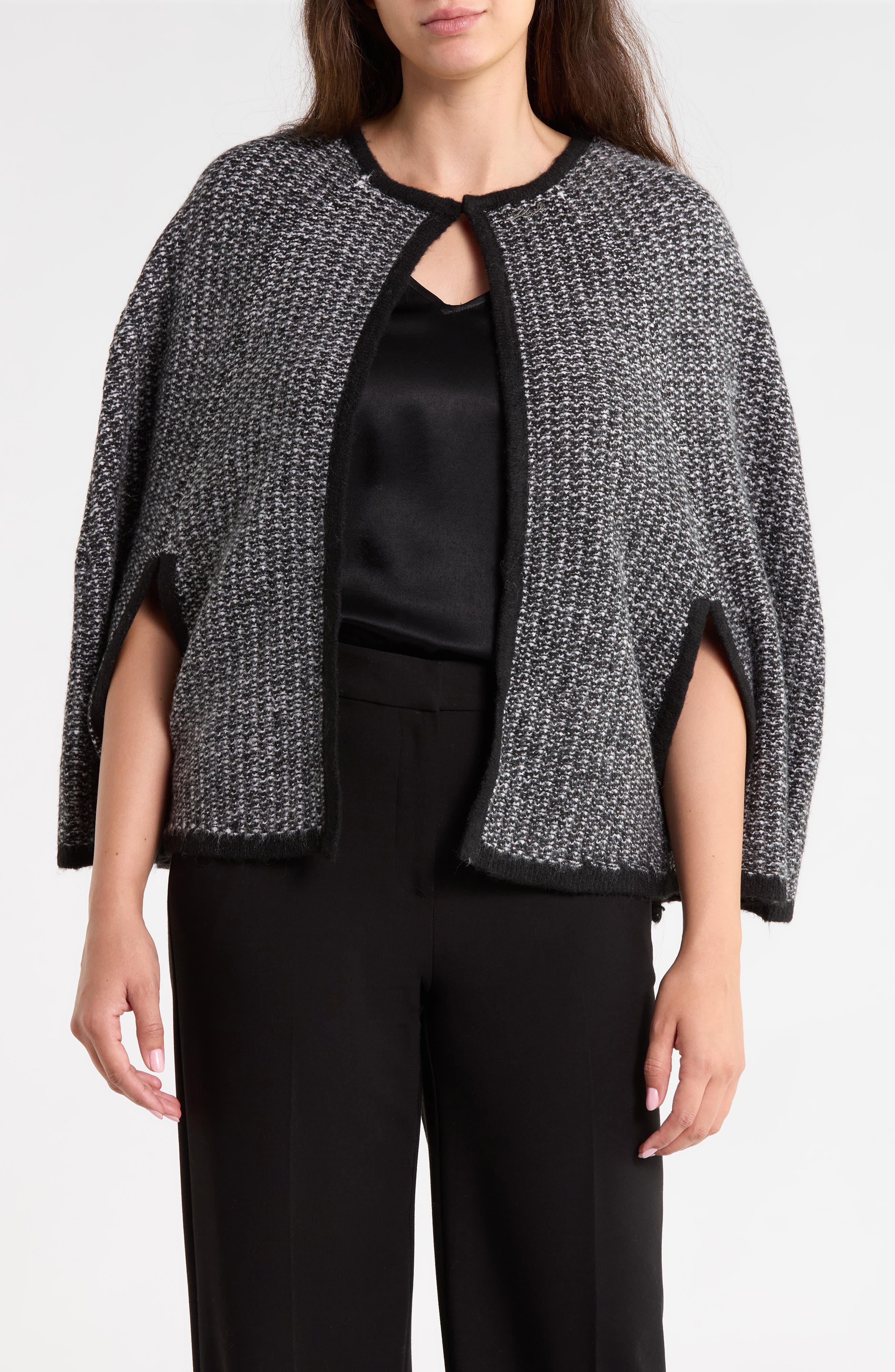 Knit Tweed Cape Shawl