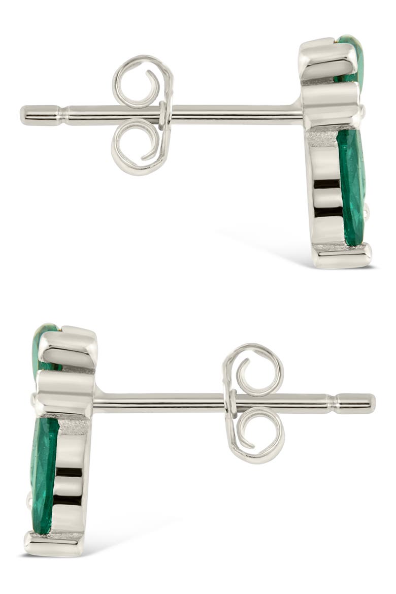 Nora Cubic Zirconia Stud Earrings, Alternate, color, SILVER