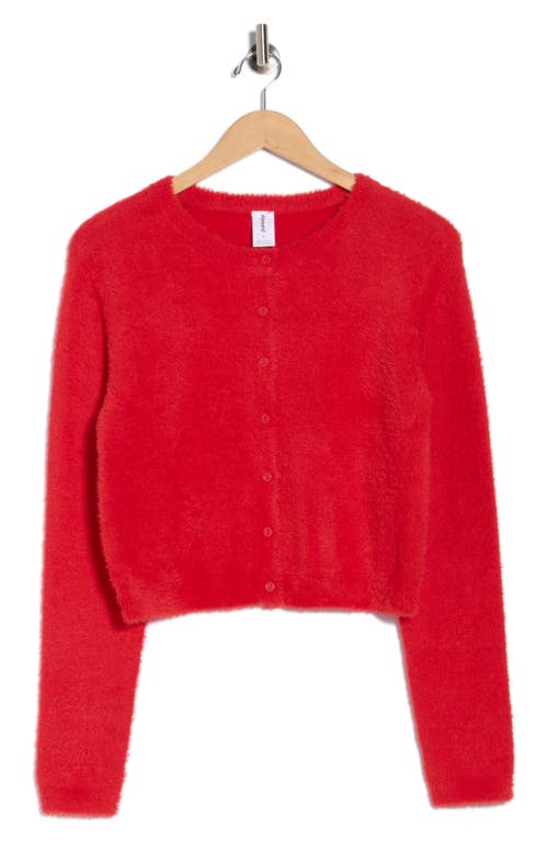 Abound Eyelash Knit Cardigan In Red