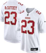 Nike Men's Nike Christian McCaffrey Tundra White San Francisco 49ers Fashion Game Jersey