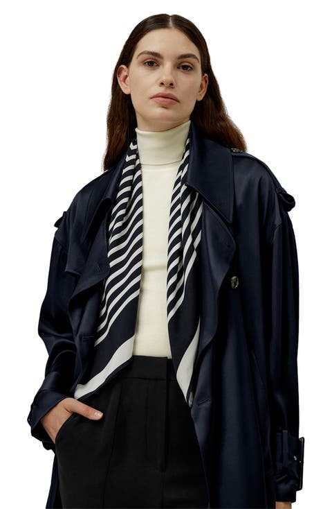 Mid-Century Pattern Silk Scarf