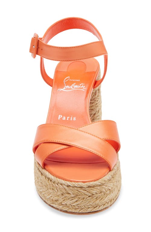 Christian Louboutin Calakala Espadrille Platform Sandal In Orange