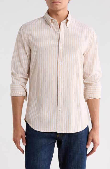 Everyday Slim Fit Cotton & Linen Long Sleeve Button-Down Shirt