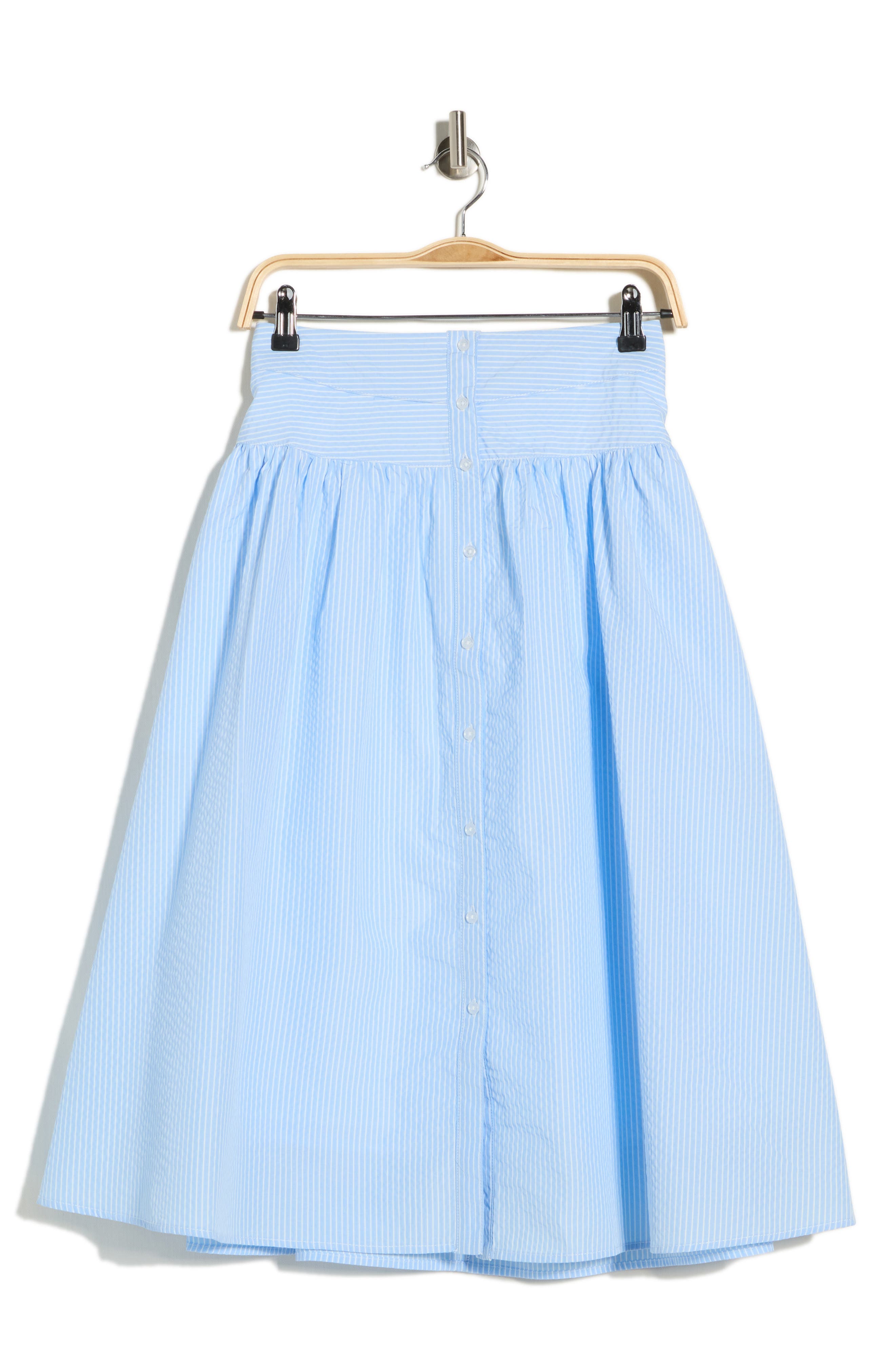 Nanette Lepore Seersucker Midi Skirt