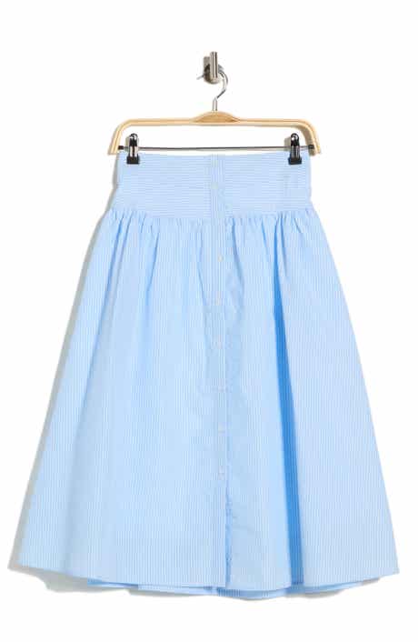 Nanette Lepore Seersucker Midi Skirt