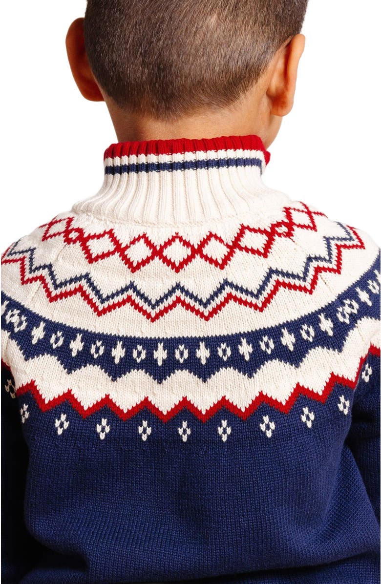 Hope & Henry Baby Boys' Organic Half Zip Ski Sweater, Infant, Alternate, color, 