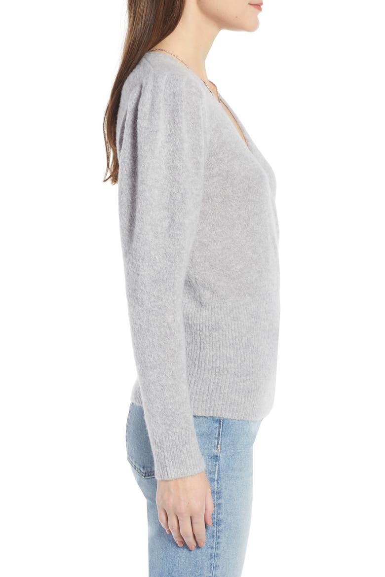 Surplice Sweater (Nordstrom Exclusive), Alternate, color, GREY LIGHT HEATHER