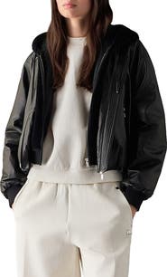 Moose Knuckles Cardin Leather Bomber Jacket