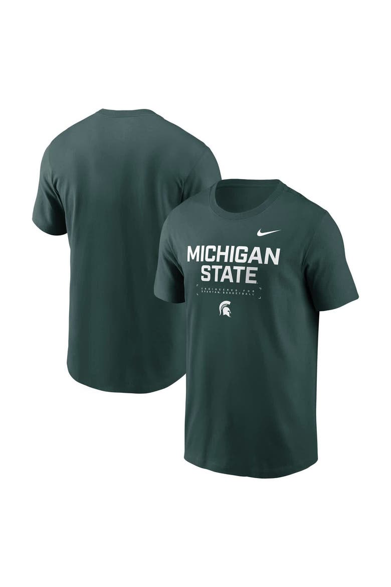 Men's Nike Green Michigan State Spartans 2025 Courtside Basketball Performance T-Shirt, Main, color, Green