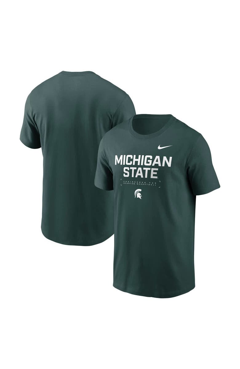Nike Men
s Nike Green Michigan State Spartans 2025 Courtside Basketball Performance T-Shirt, Main, color, Green